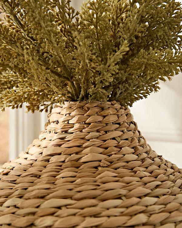 Dibor Woven Bulrush Curved Vase