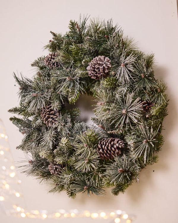 Dibor XL Sparkling Pine Wreath - 76cm