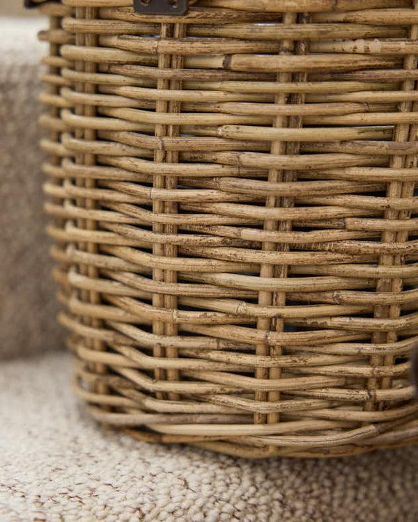 Dibor Yola Storage Basket With Leather Handles