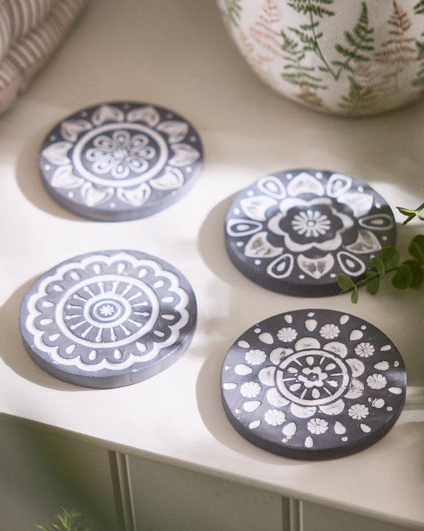Dibor Zagora Set Of 4 Embossed Coasters