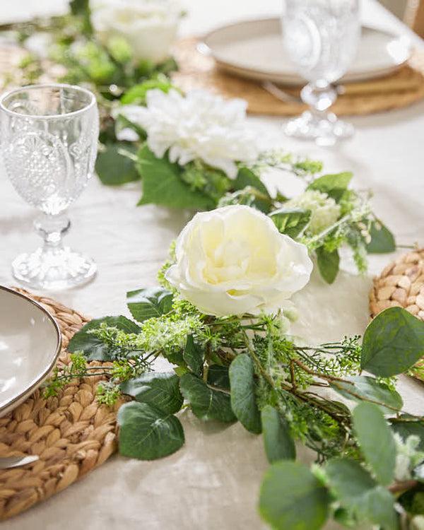 dibor Zuria White Floral Garland 180cm