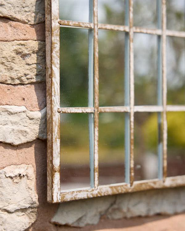 Dibor Indoor Outdoor Distressed Finish Arched Garden Mirror