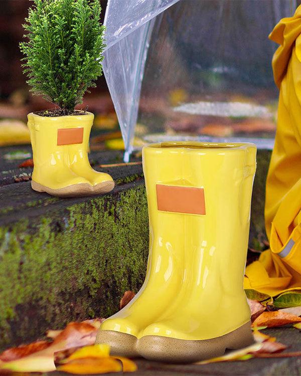 Dibor Little & Large Personalised Welly Boot Planter Gift Set