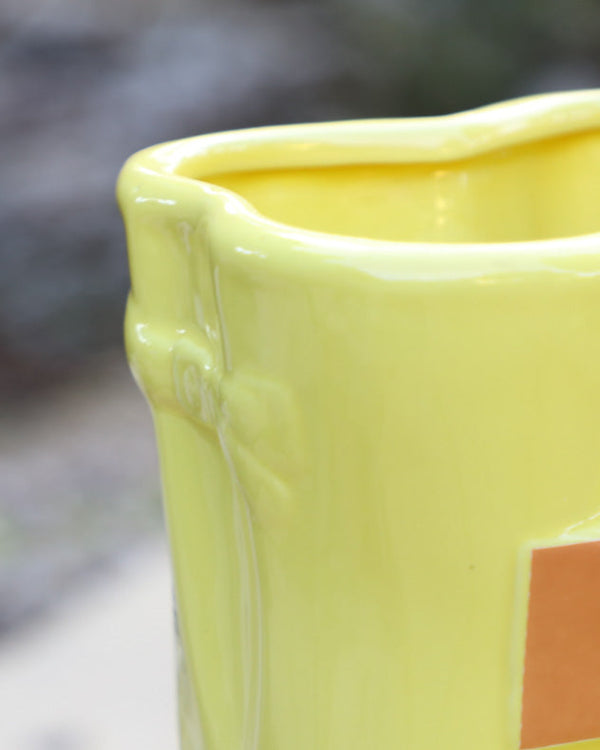 Dibor Personalised Sunshine Yellow Large Welly Planter