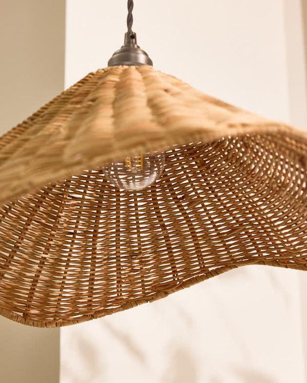 Dibor Roscoe Rattan Scalloped Easy Fit Ceiling Shade