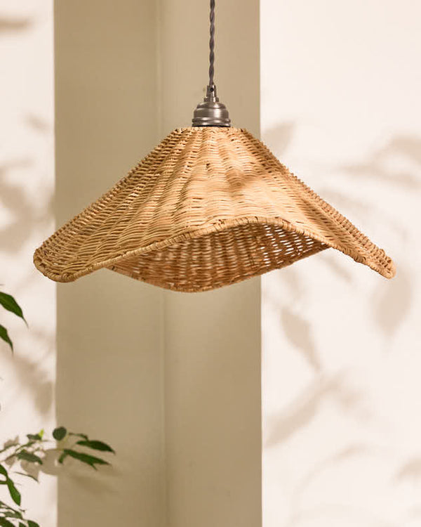 Dibor Roscoe Rattan Scalloped Easy Fit Ceiling Shade
