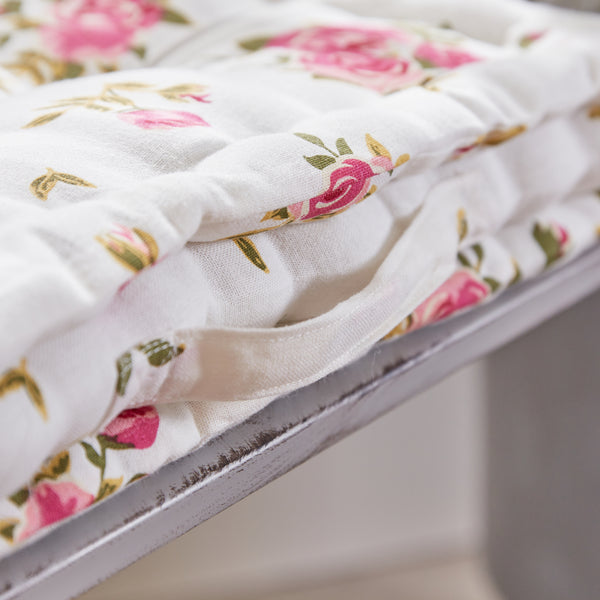 Dibor Rose Garden Seat Cushion With Reversible Design