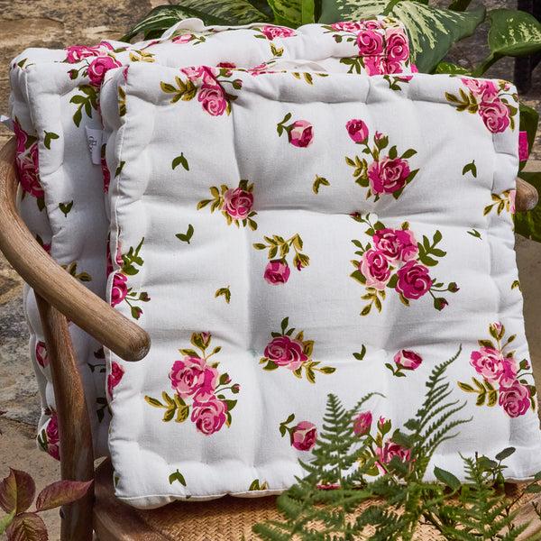 dibor Rose Garden Seat Cushion with Reversible Design