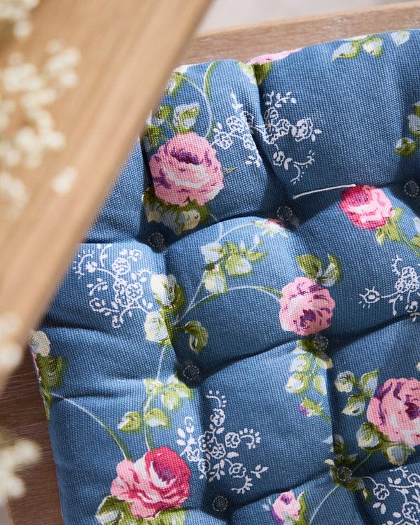 Dibor Set Of 2 Briarfield Floral Seat Pads With Ties