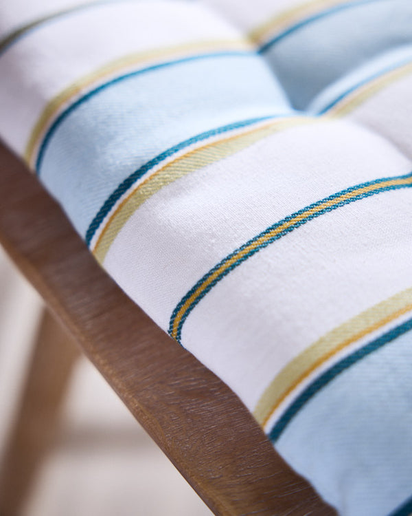 Dibor Set Of 2 Heybrook Striped Seat Pads With Ties