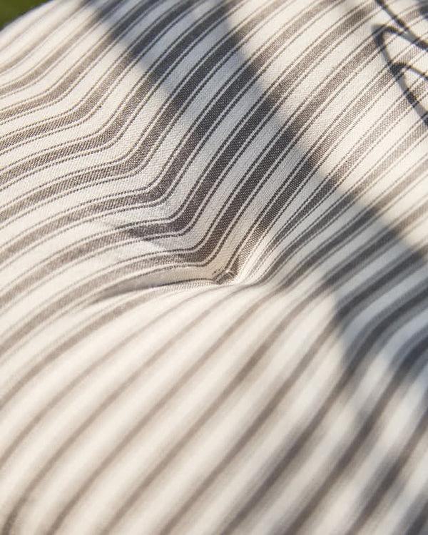 Dibor Set Of 2 Pyreneés Grey Stripe Round Garden Seat Pads