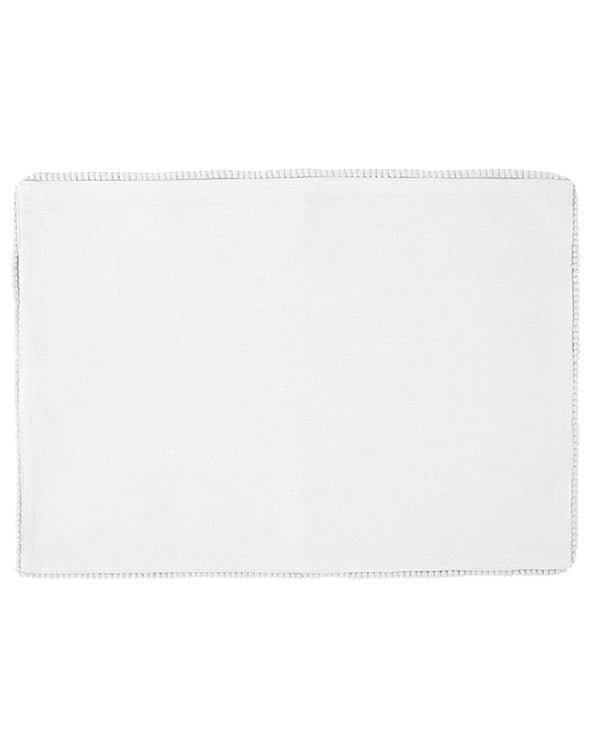 Dibor Set Of 2 White Marseille French Knot Fused Placemats