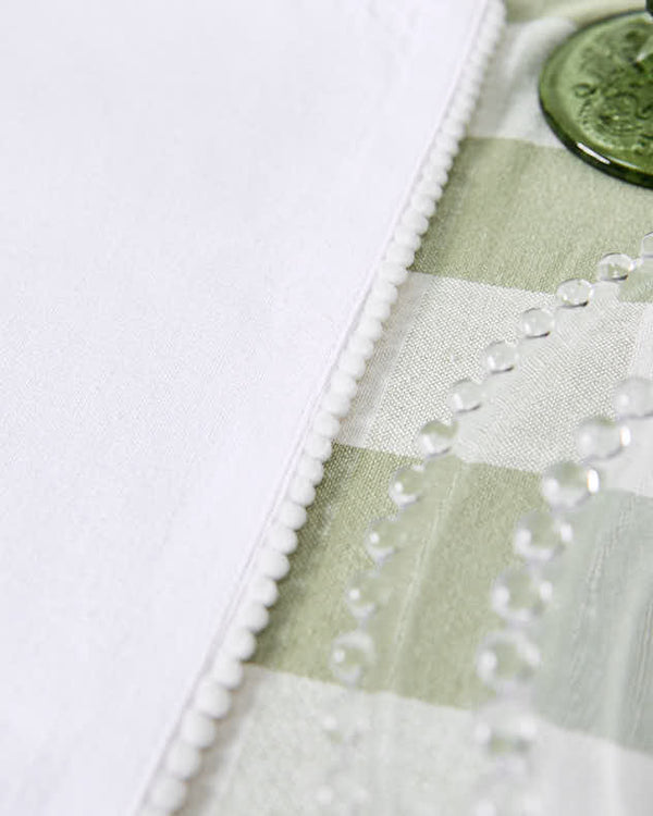 Dibor Set Of 2 White Marseille French Knot Fused Placemats