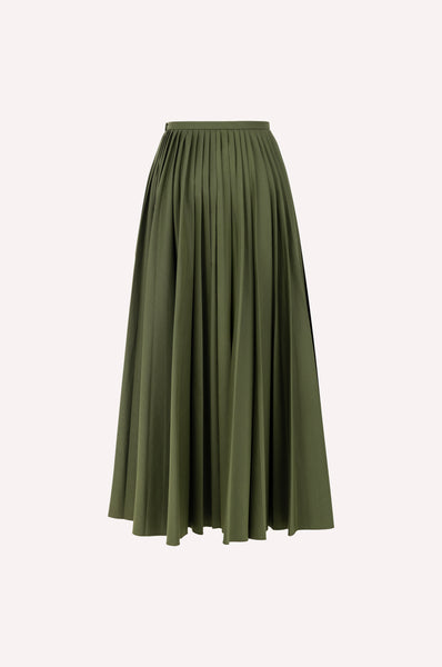Dice Kayek Ankle-Length Pleated Skirt With A Belt KHAKI