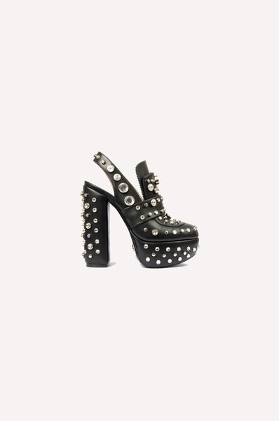 Dice Kayek Crystal-Embellished Platform Heels BLACK