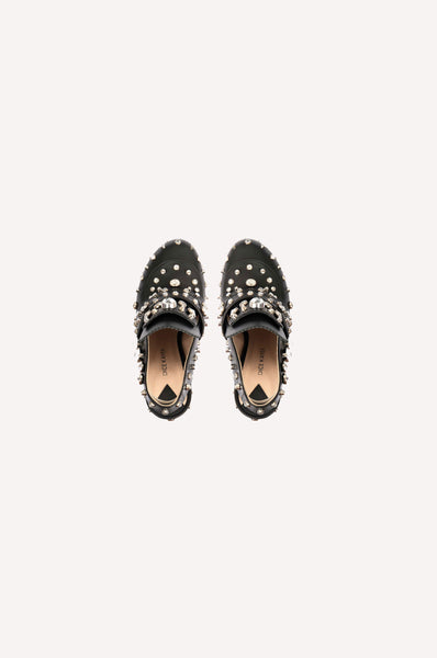 Dice Kayek Crystal-Embellished Platform Heels BLACK