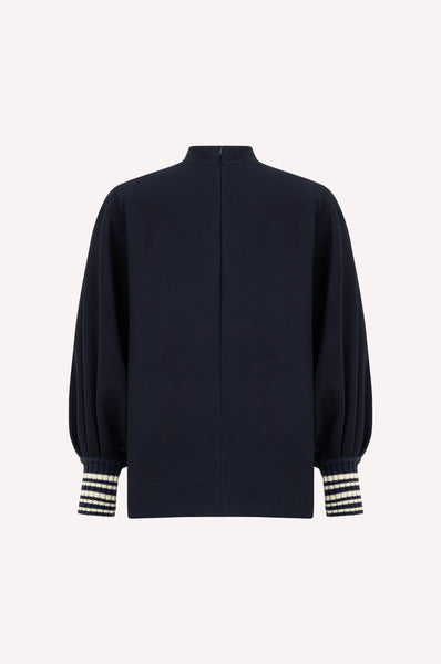 Dice Kayek Balloon Sleeve Sweatshirt NAVY