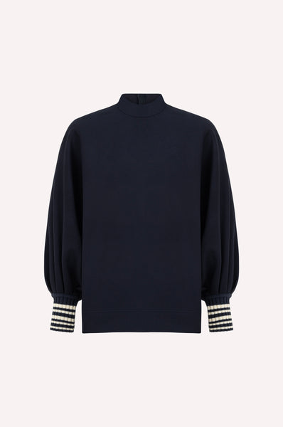 dice kayek Balloon Sleeve Sweatshirt NAVY