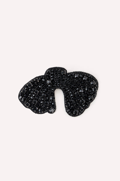 dice kayek Big Bow Brooch BLACK