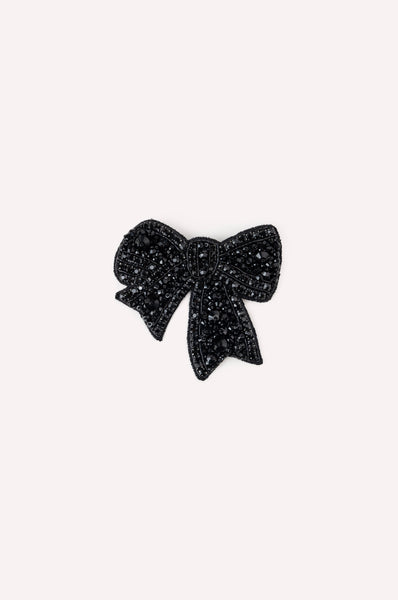 dice kayek Big Bow Brooch BLACK