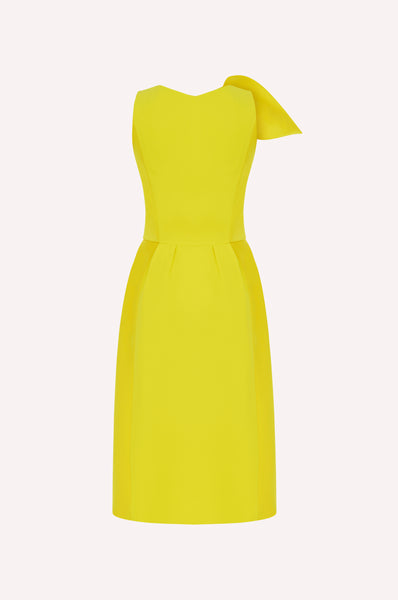 Dice Kayek Big Bow Maxi Dress YELLOW