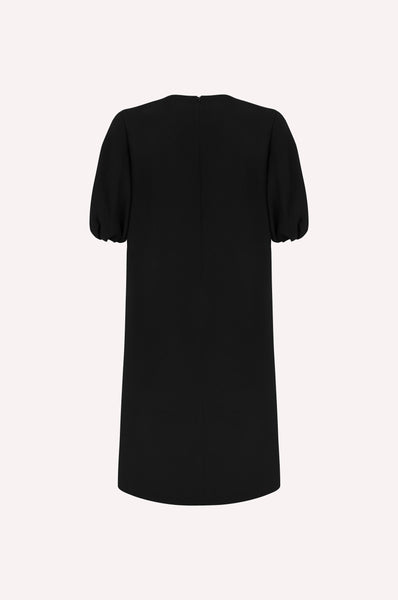 Dice Kayek Big Bow Puff Sleeve Dress BLACK