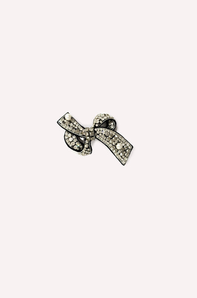 dice kayek Bow Brooch BLACK