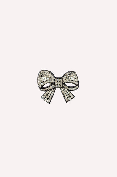 dice kayek Bow Brooch BLACK