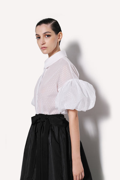 Dice Kayek Bow Detail Silk Midi Skirt BLACK