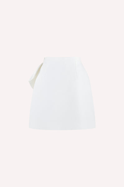 Dice Kayek Bow Detailed Skirt OPTIC WHITE