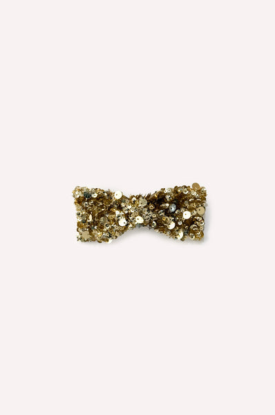 dice kayek Bow Hair Clip GOLD