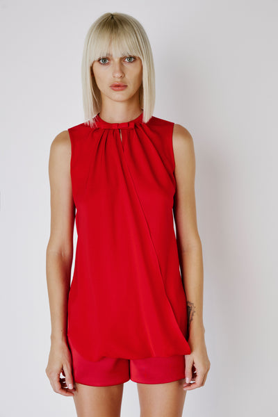 Dice Kayek Bow Tank Top RED