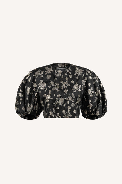 dice kayek Brocade Balloon Sleeve Jacket BLACK