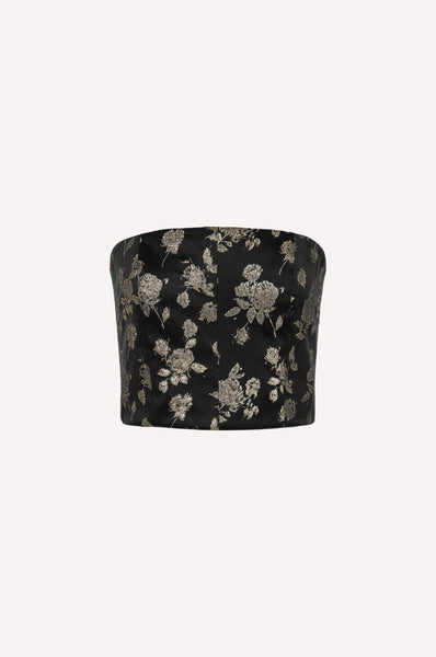 dice kayek Brocade Bustier Top BLACK
