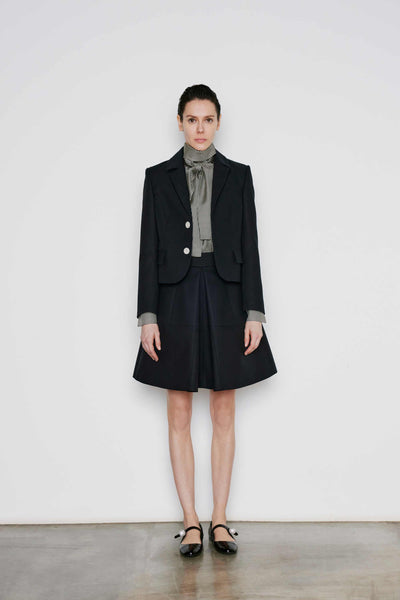 Dice Kayek Checkered Flair Skirt BLACK