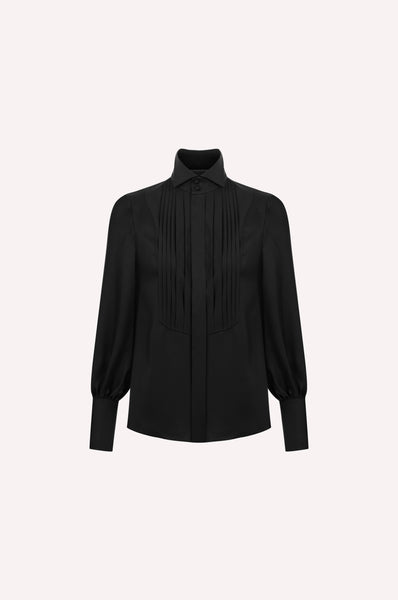 dice kayek Classic Tuxedo Shirt BLACK