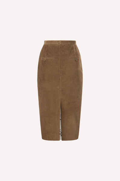 Dice Kayek Corduroy Pencil Skirt BEIGE