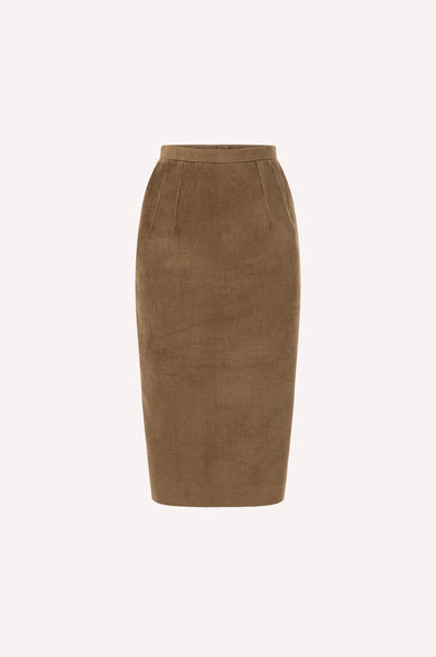 dice kayek Corduroy Pencil Skirt BEIGE