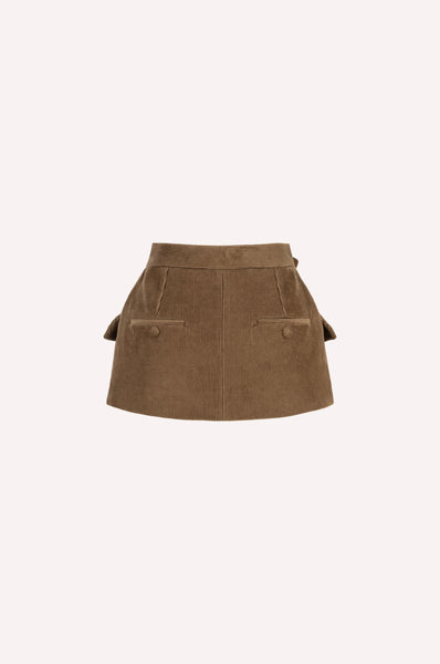 Dice Kayek Corduroy Skirt Belt BEIGE