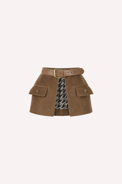 dice kayek Corduroy Skirt Belt BEIGE