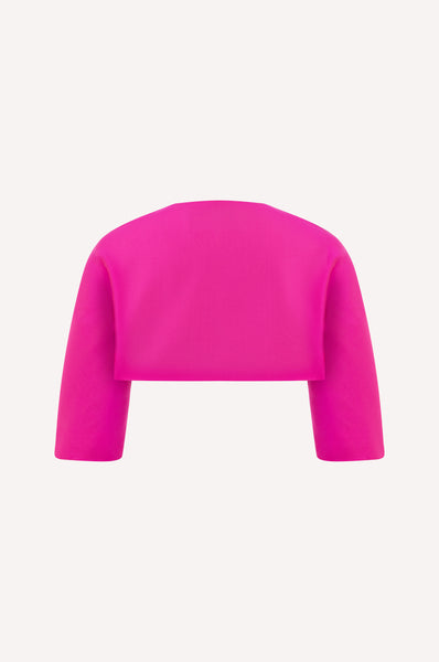 Dice Kayek Cropped Evening Jacket FUCHSIA