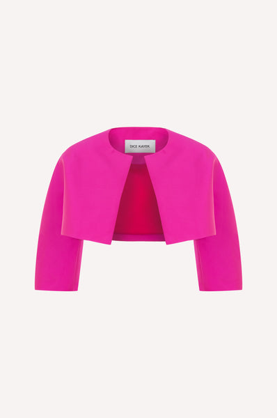 dice kayek Cropped Evening Jacket FUCHSIA