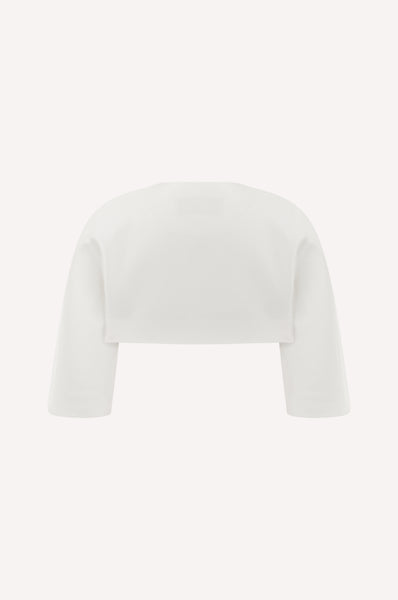 Dice Kayek Cropped Evening Jacket OFF WHITE