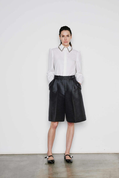 Dice Kayek Crsytal Embellished Poplin Shirt WHITE