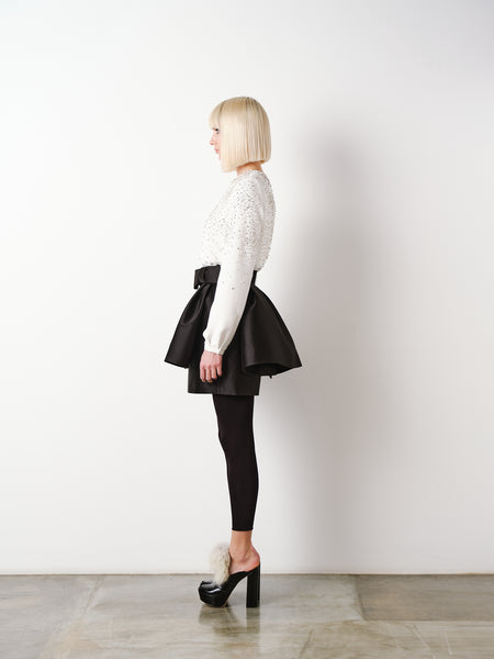 Dice Kayek Crystal Embroidered Blouse OFF WHITE