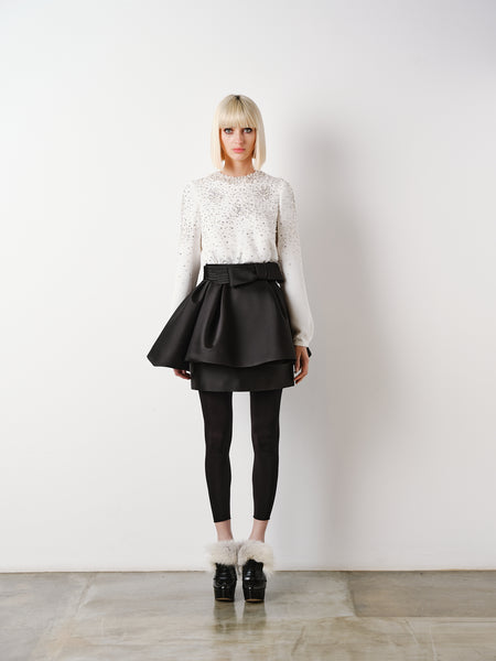 dice kayek Crystal Embroidered Blouse OFF WHITE