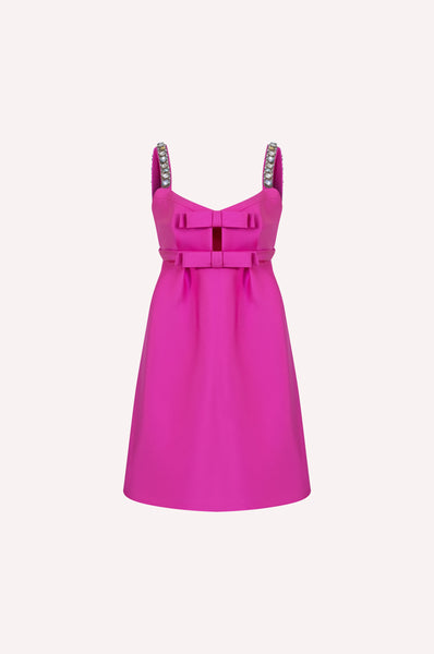 dice kayek Crystal Strap Dress FUCHSIA