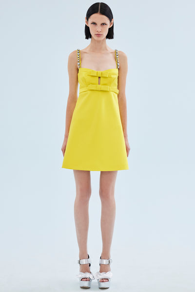 Dice Kayek Crystal Strap Dress YELLOW
