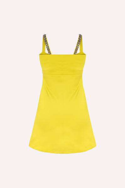 Dice Kayek Crystal Strap Dress YELLOW