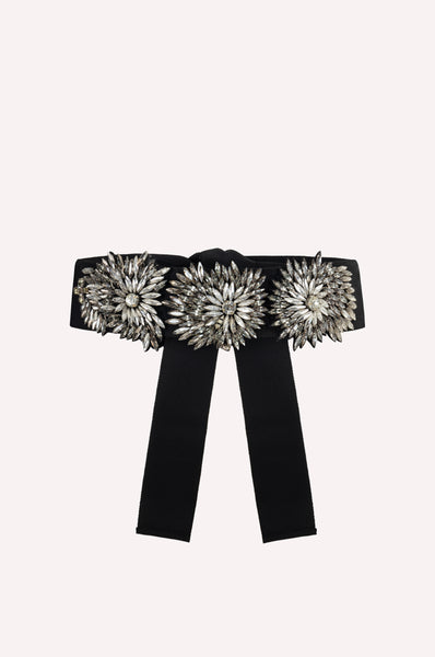 dice kayek DK Dahlia Crystal Belt BLACK